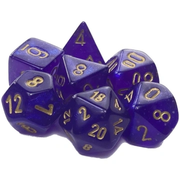 Chessex Borealis Mini-Polyhedral Royal Purple/gold