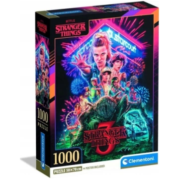 Clementoni Puzzle Compact Stranger Things 1000 Pie