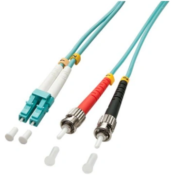 Lindy LC/ST OM3 Multimode Fiber Optic Cable, 5m, 5