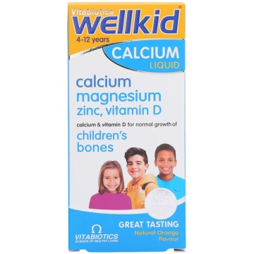Vitabiotics Wellkid Šķidrais kalcijs ar apelsīnu g