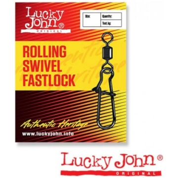 Karabīne ar griezuli Lucky John ROLLING SWIVEL FAS