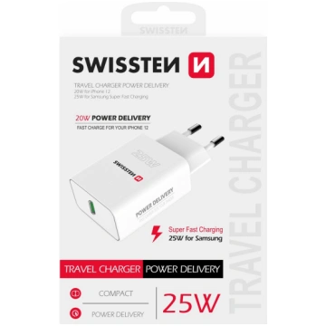 Swissten Premium 25W Tīkla Lādētājs USB-C PD 3.0 B