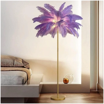 „Feather“ lampa, naktslampas, romantisks grīdas lu