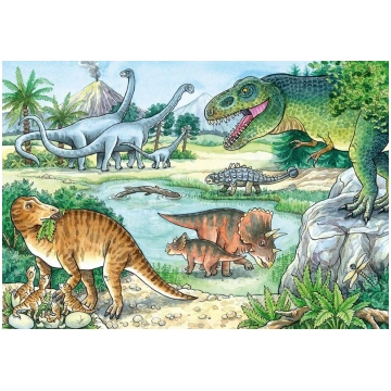 puzle ravensburger 2x24 gab dinozauri