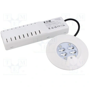 Lamp: LED emergency luminaire; RoundTech; IP44; wh