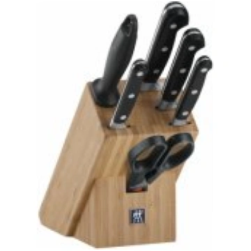 ZWILLING Set. Knife block, bamboo, with 4 knives, 