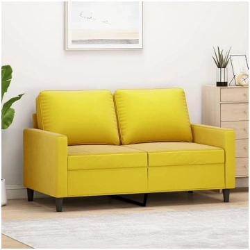 ShGaxin 359195 2-Seater Sofa, Yellow, 120 cm, Velv
