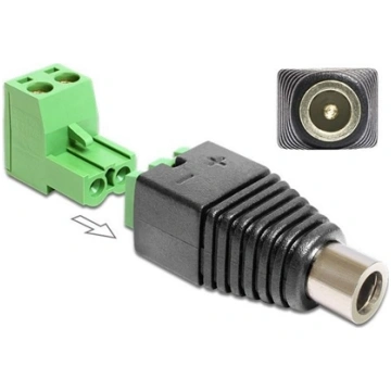 Delock Adapter DC 5.5 x 2.5 mm female > Terminal B