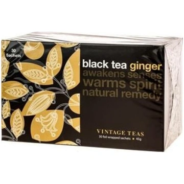 Vintage Teas Herbata Black Tea Ginger - 30 torebek
