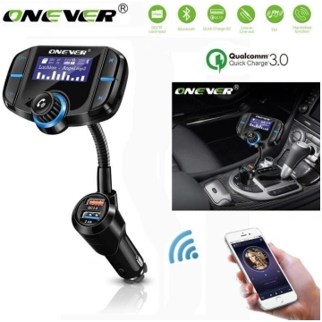 Bluetooth bezvadu automašīnas FM modulators/ trans