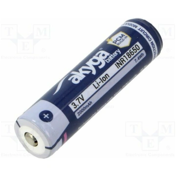 Re-battery: Li-Ion; 18650,MR18650; 3.7V; 2000mAh; 