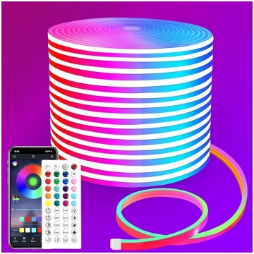 15 m neona LED lente, App Control, ar tālvadības p