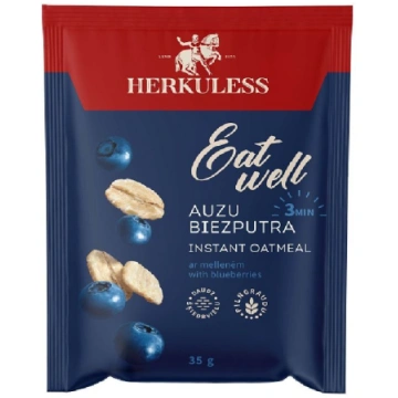 Herkuless ā/p auzu pārslu biezputra ar melleņu gab