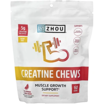 Zhou Nutrition, Creatine Chews, Pink Lemonade, 60 
