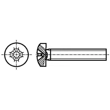 Screw | M2,5x12 | DIN: 7985A | Head: cheese head |
