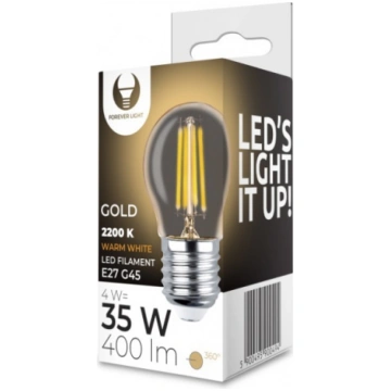E27 4w led filament spuldze gold