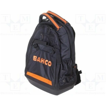 Backpack; tool case; orange-black; polyester; 335x
