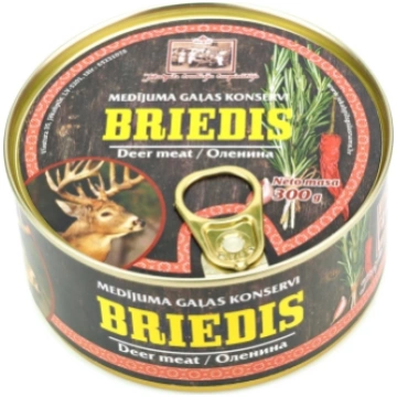 Sterilizēti gaļas konservi "Briedis"