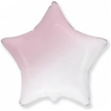 Folijas balons zvaigzne, balta, rozā, 48cm, Flexme