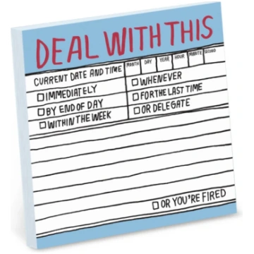 Knock Knock Deal With This Hand Lettered Sticky No