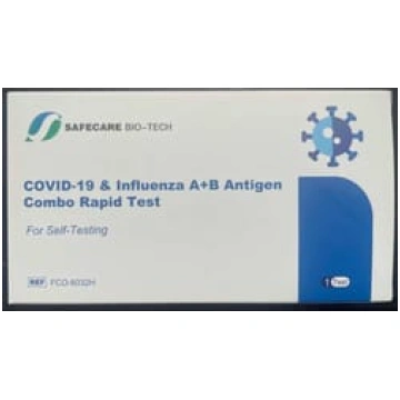 Ātrais Covid-19 un gripas antigēna tests Safecare,