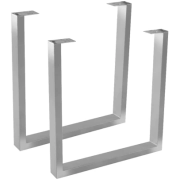 SAM U-Shape Table Frame, Set of 2, Iron Silver Pai