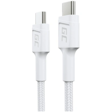 Cable White USB-C Type C 30cm Green Cell PowerStre