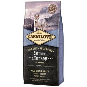 Carnilove Salmon&Turkey Puppy 12kg Kucēniem