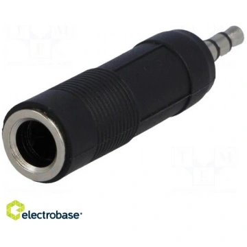 Adapter; Jack 3.5mm plug,Jack 6.35mm socket; stere