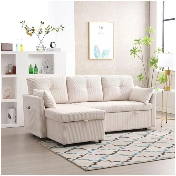 Soweiz Multifunctional Sofa Bed with Pull-Out Bed,