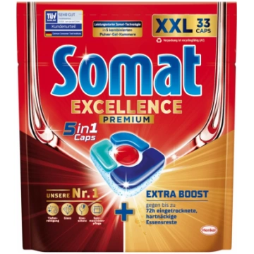 Tabletes Somat Excellence 5in1 trauku mazg.autom. 