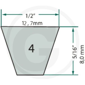 Ķīļsiksna 1/2"x106" 12.7x2692mm 248-106, 4L1060K G
