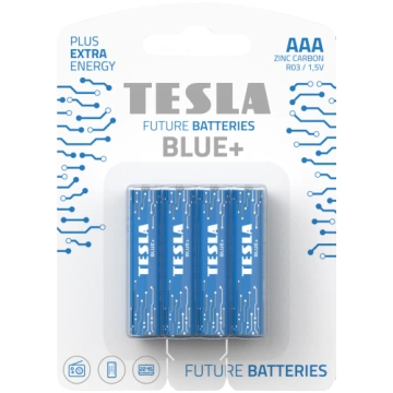TESLA Baterijas AAA BLUE+ ( R03 / BLISTER FOIL 4 g
