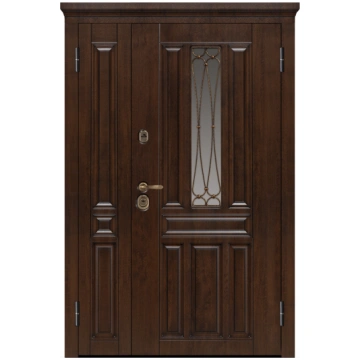 Metāla ārdurvis ar stiklu privātmājai CM863 Metalu
