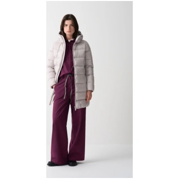 Long matte down jacket with hood COLMAR
