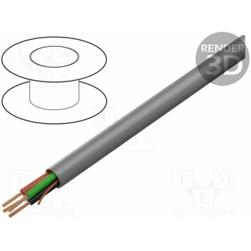 Wire: control cable; 5x22AWG; Insulation: PVC; gre