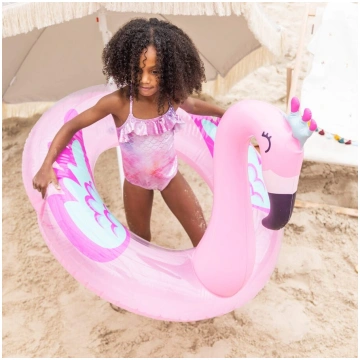 PELDĒŠANAS RINĶIS ROZĀ FLAMINGO DIAMETRS 104CM