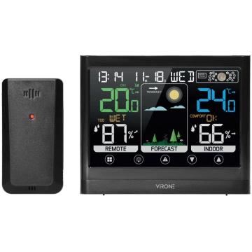 Multifunctional wireless weather station, touch Or