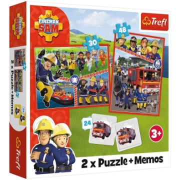 Puzzle 2in1 memos Fireman Sam Team Trefl
