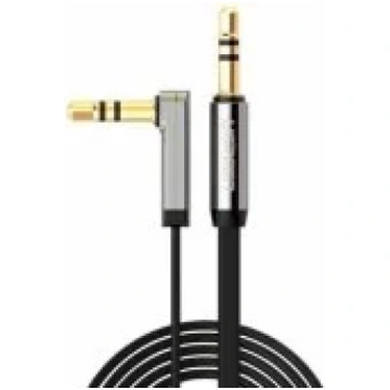 Ugreen AUX mini jack 3,5mm flat elbow cable 1m Bla