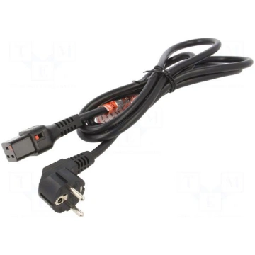 Cable | CEE 7/7 (E/F) plug angled,IEC C19 female |