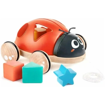 Koka formu šķirotājs Hape Shape-Sorter Ladybug, gu
