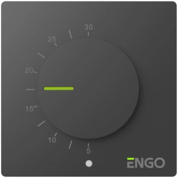 Telpas termostats ENGO Simple, melns, 230V (198250