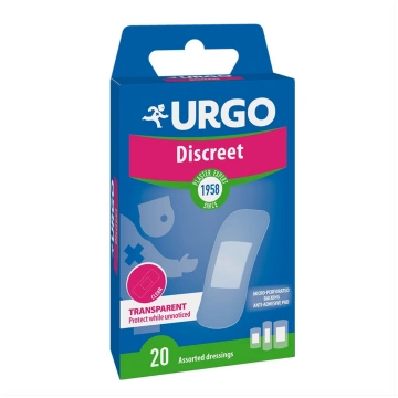 URGO DISCREET, nepamanāms plāksteris, 3 izmēri, 20