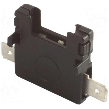 Fuse holder | 19mm | Leads: connectors | black | D
