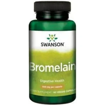 Bromelīns 500 mg, 60 kapsulas Swanson