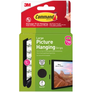 3M Command Strips Large 4pcs black 4064035178239 (