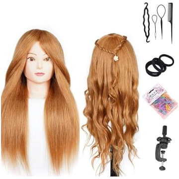 ColourMannequin mācību galva 26 collu matu stila m