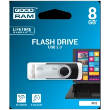Atmiņa Goodram USB 8GB UTS2 Black USB2.0 - UTS2-00