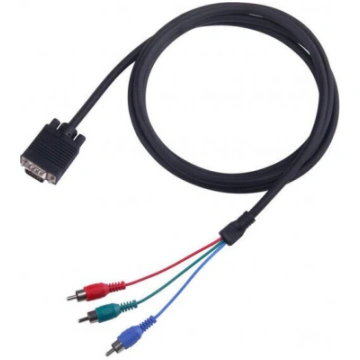 Audio kabelis Sbox VGA to 3xRCA Male to Male - 2m